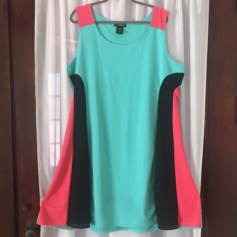 Rouge collection teal summer dress size 4x